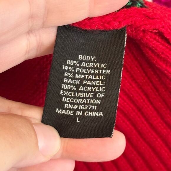 33 Degrees Christmas Sweater Red Large NWT - Picture 5 of 5